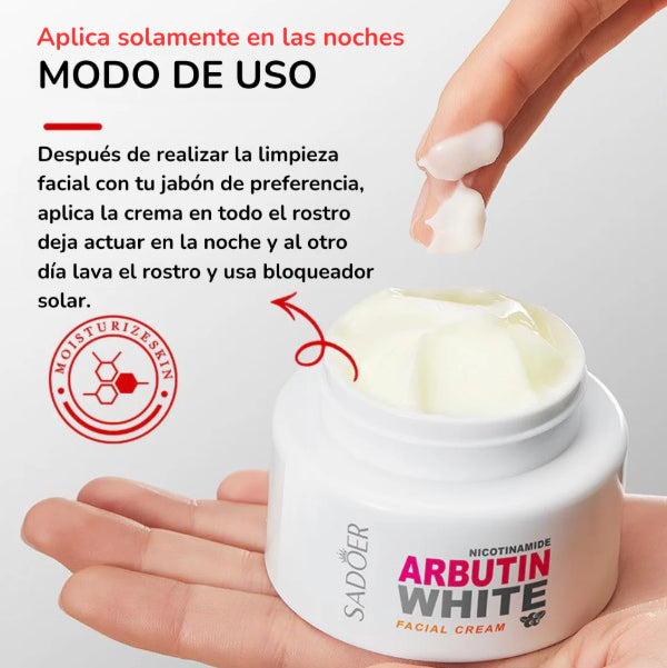 Crema Facial Aclarante Arbutin Sadoer